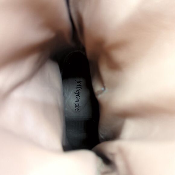 Jeffrey Campbell Women 5.5 Guillo Boots Light Brown Slouched Faux Leather FLAW - Picture 9 of 9